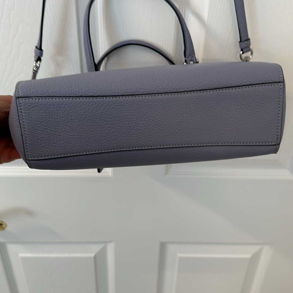 Coach 100% Leather Handbag Denim Blue Color Worn Twice Excellent Condition - Picture 8 of 14